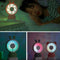 4820 Mini Portable Fan USB Rechargeable Handheld Rabbit Style Color Changing LED Light Pocket Desk Light Fan 