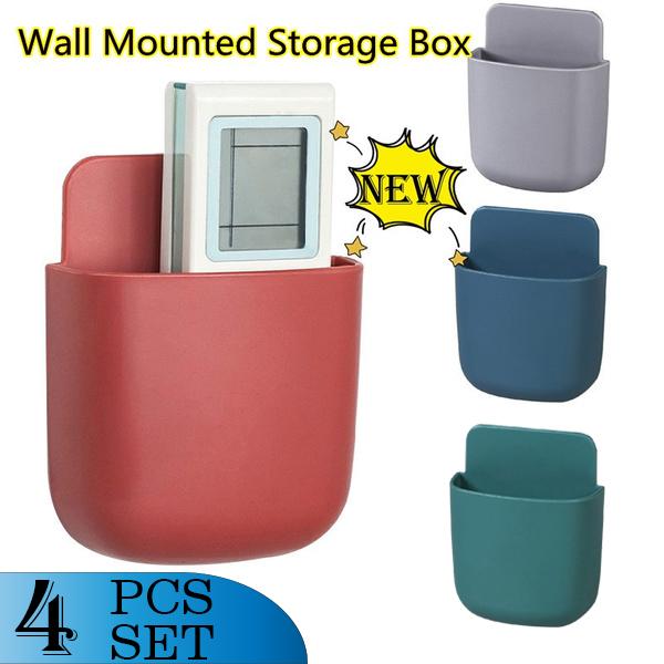 1487 Wall Mounted Storage Case with Mobile Phone Charging Holder - Your Brand