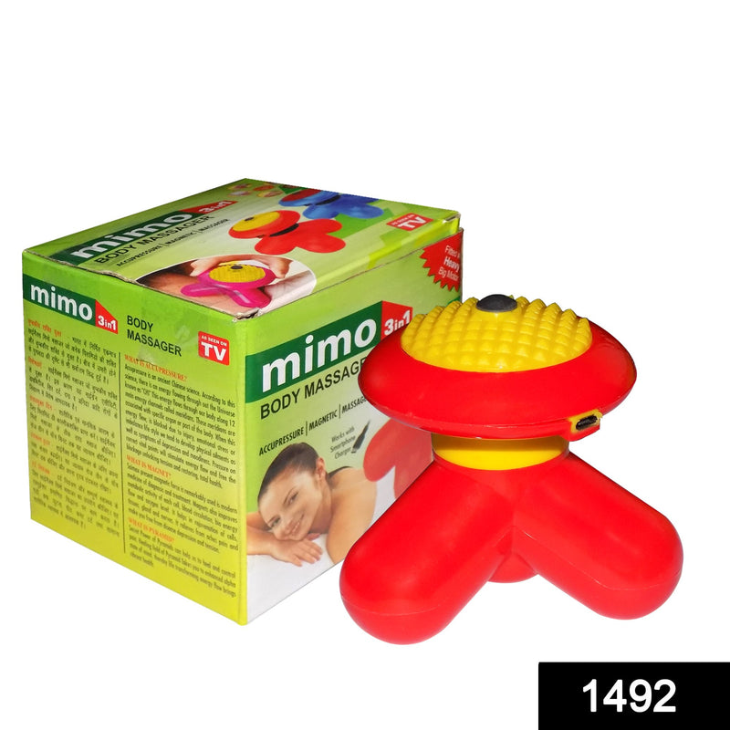 1492 Mimo Mini Full Body Vibration Massager Portable Compact (USB Cable Not Included)