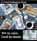 1073 Reusable Airtight Seal Plastic Food Storage Mason Jar Zipper (150ml) - DeoDap