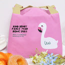 Portable Flamingo Thermal Insulated Food Fruit Storage Case Pouch Lunch Box