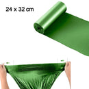 1586 Bio-degradable Eco Friendly Garbage/Trash Bags Rolls (24" x 32") (Green) (Pack of 20)