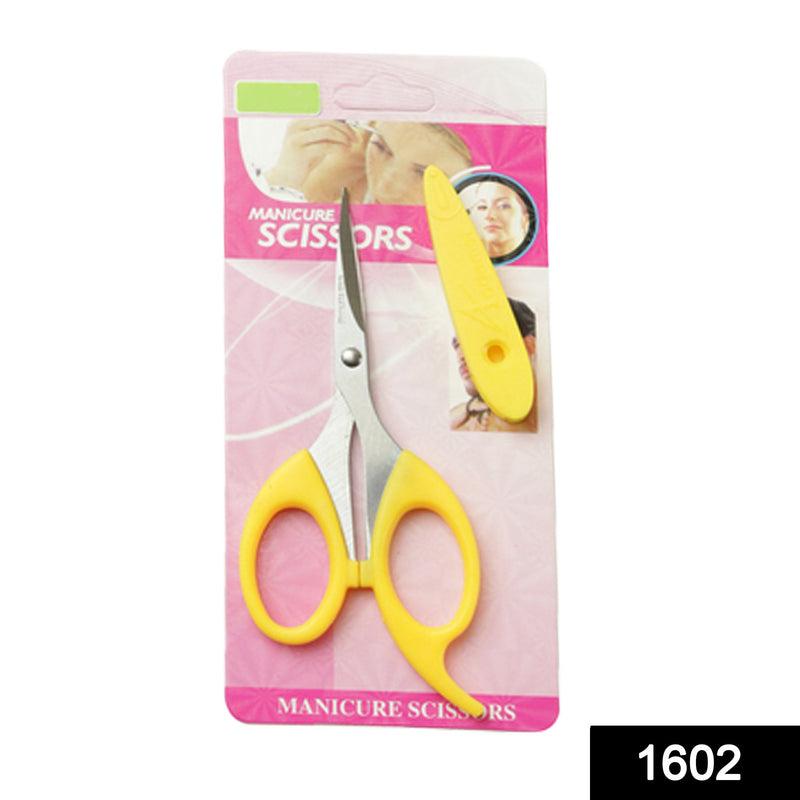 1602 Plastic Basic Multipurpose Mini Scissor With Easy Grip For General Cutting (Multicolour) - 