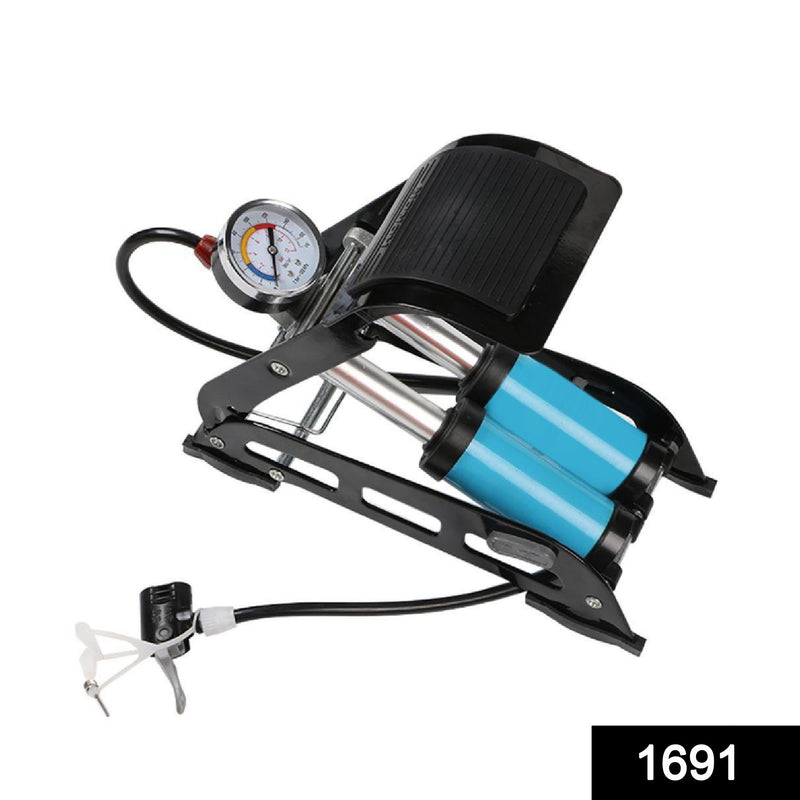 1691 Portable High Pressure Foot Air Pump Compressor for Car and Bike - 