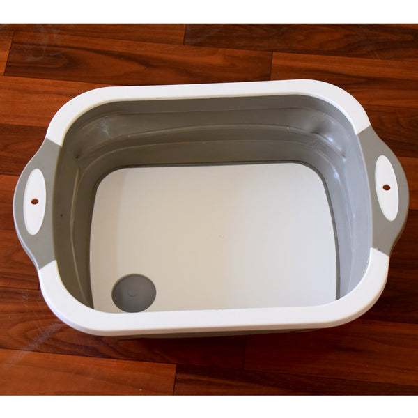 0098A Collapsible Cutting Board with Dish Tub Basket 