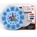 1949 AT49 Wooden Clock Toy and game for kids and babies for playing and enjoying purposes.