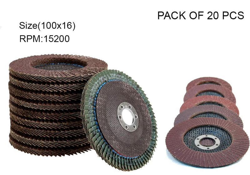 0426 Abrasive Flap Disc Sanding Grinding Wheel, Polishing Wheel Grinding Disc (100 X 16 mm)