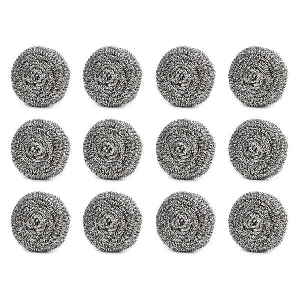 2388 Round Shape Stainless Steel Ball Scrubber (Pack of 12) - 