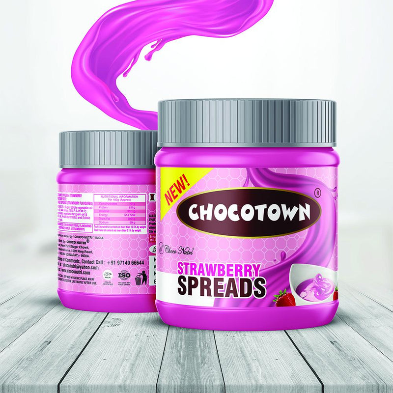 Chocotown Chocolate Spreads -Milk Spreads & Strawberry Spreads- 350 gm