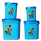 2239 Container Set For Kitchen Storage Airtight & Food Grade Plastic (Pack of 4) (3000ml,2000ml,1500ml,500ml)