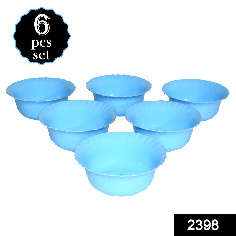 2398 Plastic Handmade Katori Serving/Snacks Bowl (Set of 6) - Opencho