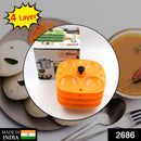 2686 4 Layer Idli Stand used in all kinds of household kitchen purposes for holding and serving idlis.