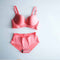 Pink Seamless Padded Pushup Bra Panty Set