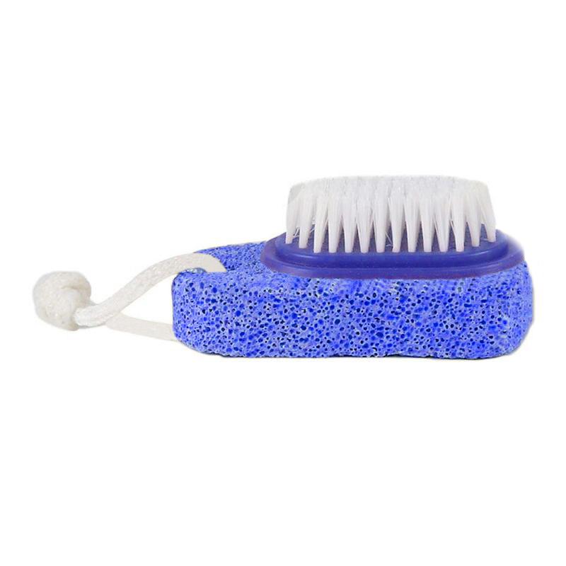1253 2 in 1 Foot Brush with Stone For Foot Dead Skin Removal