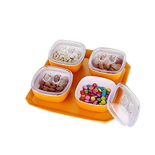 075 Dryfruit Box, Chocolates Box, Sweet Box, Mouth Freshener Box, Indian Mukhwas Box (Set of 4, Green)