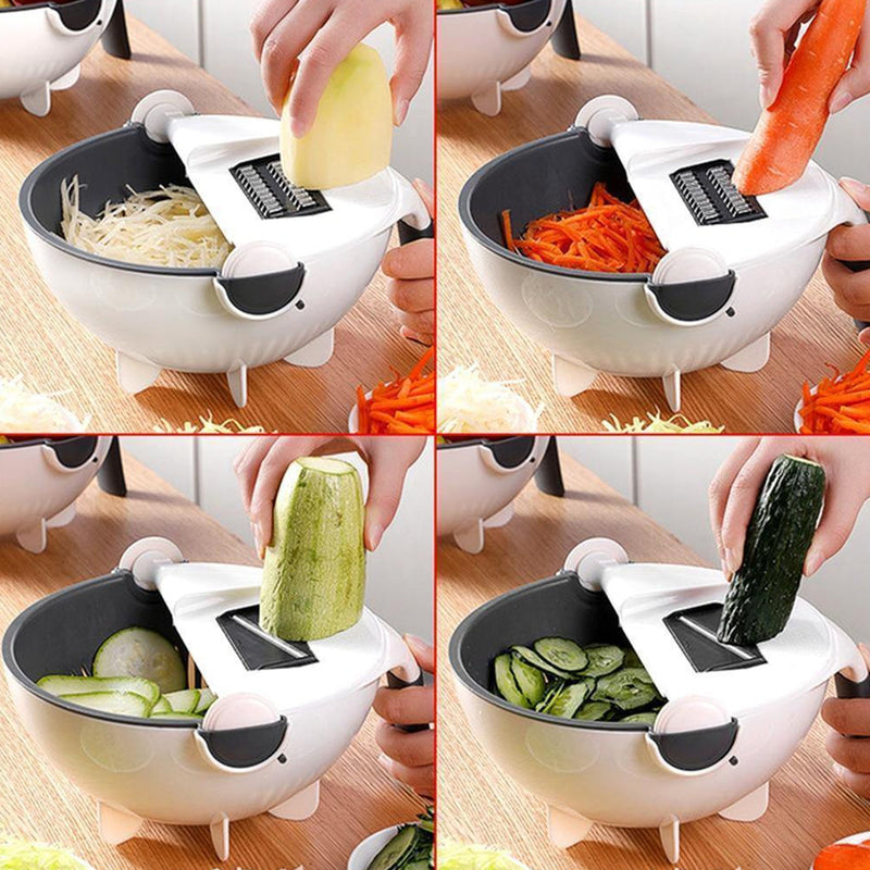 2187 Kitchen Vegetable Fruit Cutter with Drain Basket