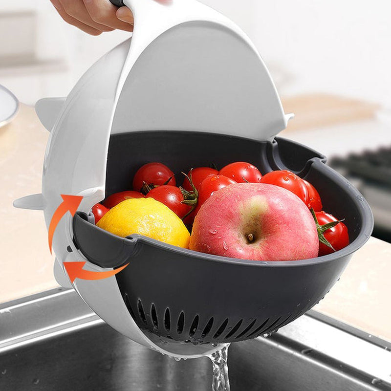 2187 Kitchen Vegetable Fruit Cutter with Drain Basket