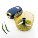 2283 Manual Mini Small Plastic Food Chopper With Extra Sharpe Blades (375 ml) (Multicolour) - 
