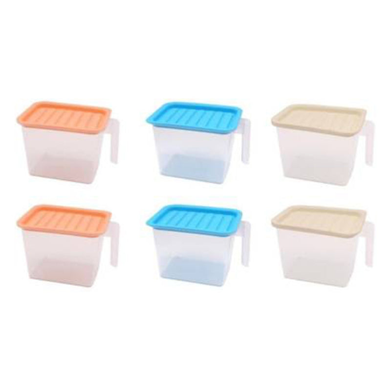 2298 Reusable Clear Square Container for Sugar, Salt, Dried Fruits, & More (1500 ML) (6 pcs) - 