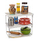 2310 Plastic 2 Layer Multi-Purpose Kitchen Storage Basket Rack - 