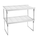 2310 Plastic 2 Layer Multi-Purpose Kitchen Storage Basket Rack - 