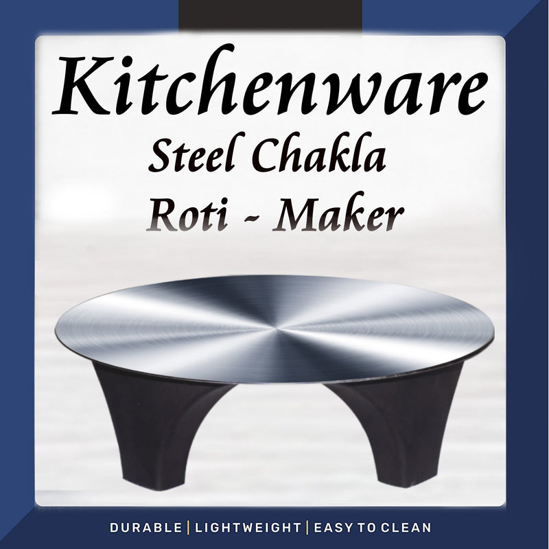 2322 Kitchenware Steel PP Chakla/Patla, Unbreakable Roti-Maker - 