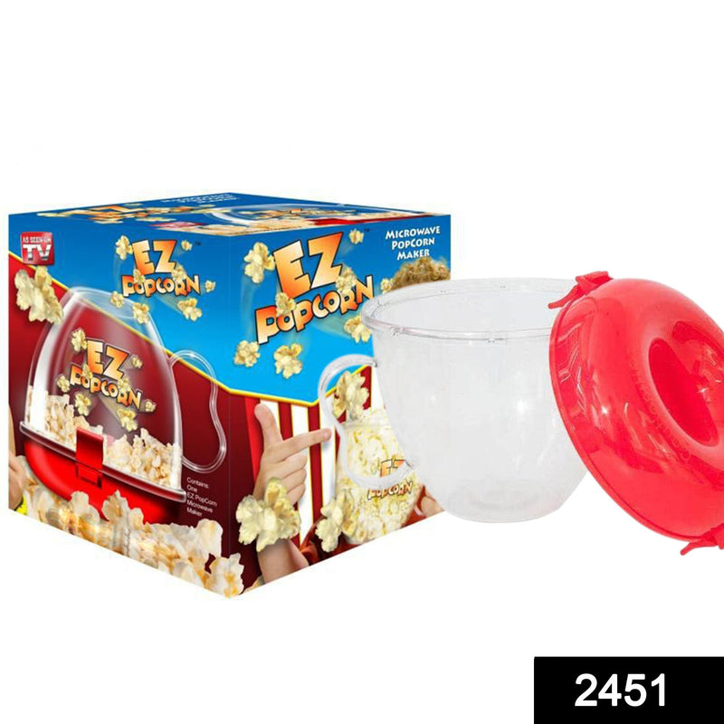 2451 Ez Plastic Popcorn Maker (Multicolour) - Opencho