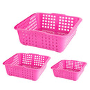 2484 Plastic Multiple Size Cane Fruit Baskets (3 Size Large, Medium, Small) - Your Brand