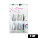 2517 Cake Decorating Stainless Steel Nozzle (6pcs) - Opencho
