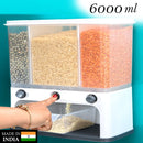 2550 Easy Flow Cereal Dispenser for Kitchen 3 in 1 Push Button Wall Mount Container