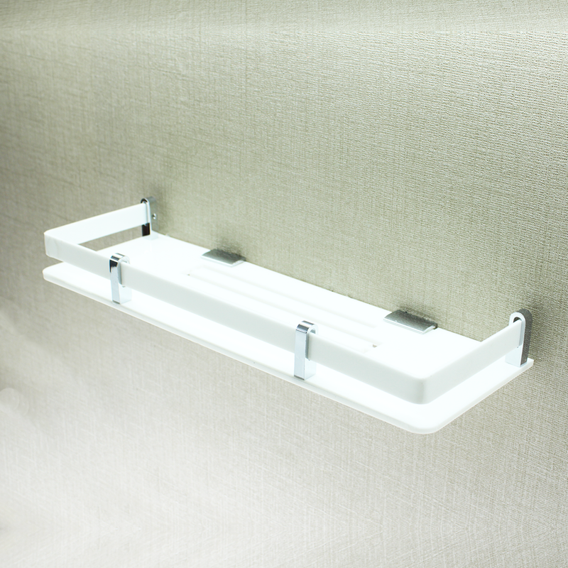 3105 Acrylic Wall Mount Shelf Rack Kitchen and Bathroom Accessories (8 X 5 Inch) - Opencho