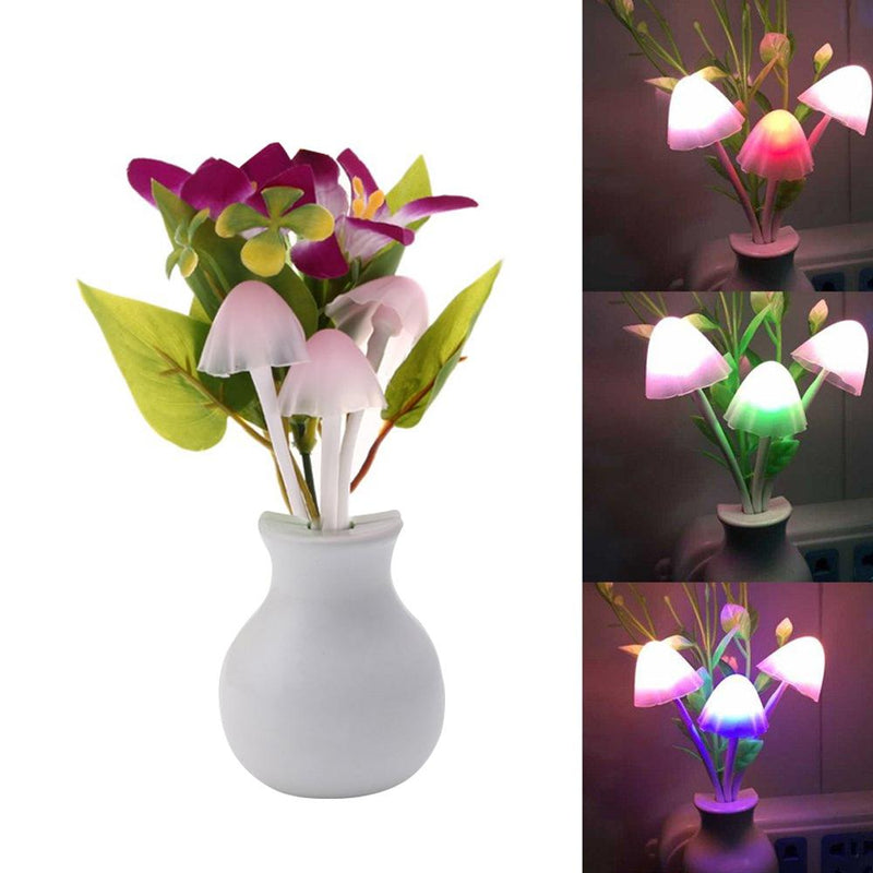 0217 LED Dream Night Light, Auto ON/Off Sensor Mushroom Lamp (Multicolor)