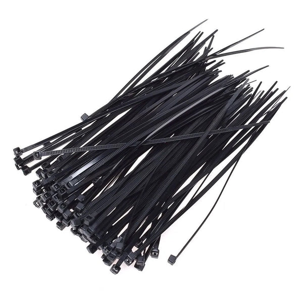 3138 4Inch Nylon Self Locking Cable Ties, Heavy Duty Strong Zip Wire Tie. Pack of 100pc - Black Amd-