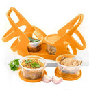 0170 Lunch Box (200 ml each Container) with Attractive Stand - 4 pcs