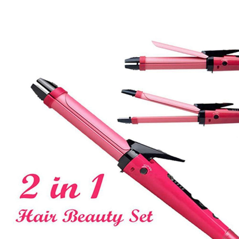 0385 2 in 1 Hair Straightener and Curler Machine For Women | Curl & Straight Hair Iron