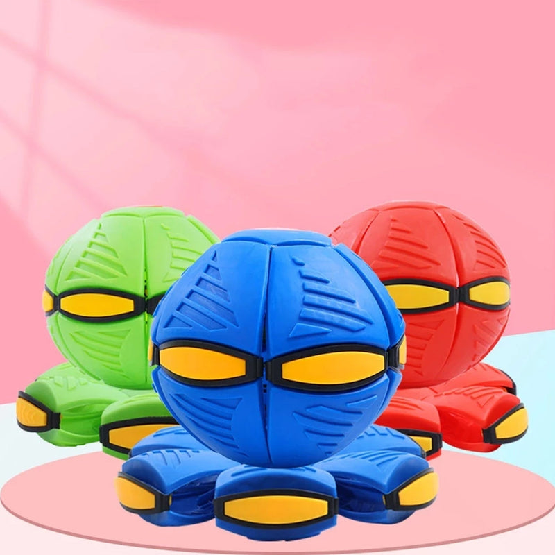 8060 Flying Soccer Ball Magic Ball Frisbee Deformation UFO Football Flat Throw Disc (Without LED Light)