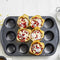 7064 Non-Stick Carbon Steel 12-Cup Muffin Pan Midi Shape Muffins, Cupcake Mold (17X11 Inch)