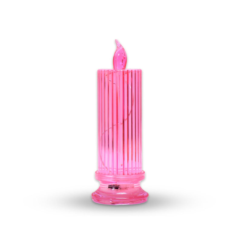 6244 Big Simple Candles for Home Decoration, Crystal Candle Lights (Multicolor) 