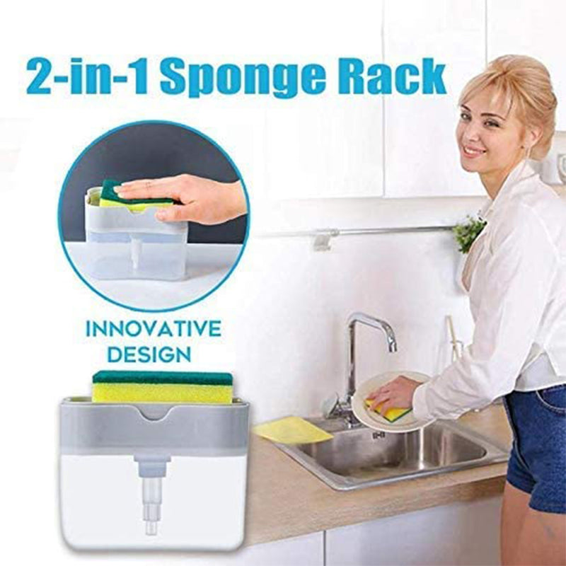 6267 2 in 1 Soap Dispenser for Dishwasher Liquid Holder , Liquid Dispenser Through Pump 