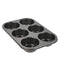 2210 Non-Stick Reusable Cupcake Baking Slot Tray for 6 Muffin Cup - Opencho