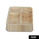 3220 Disposable Square Shape Eco-friendly Areca Palm Leaf Plate (10x10 inch) (pack of 25) - 