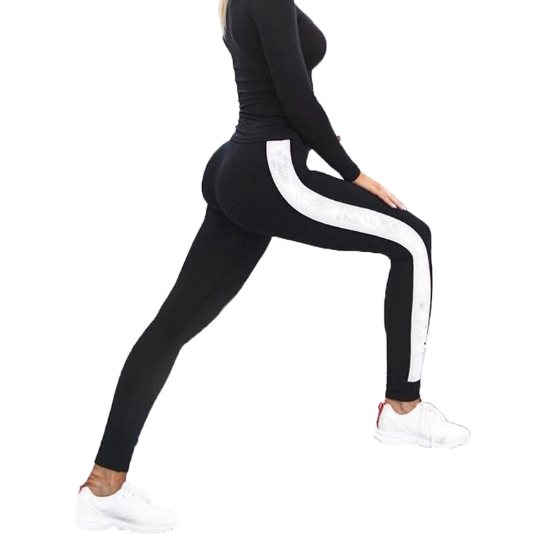 Fashion Women Quick dry Sport Yoga Cropped Pants Gym Running Fitness Leggings