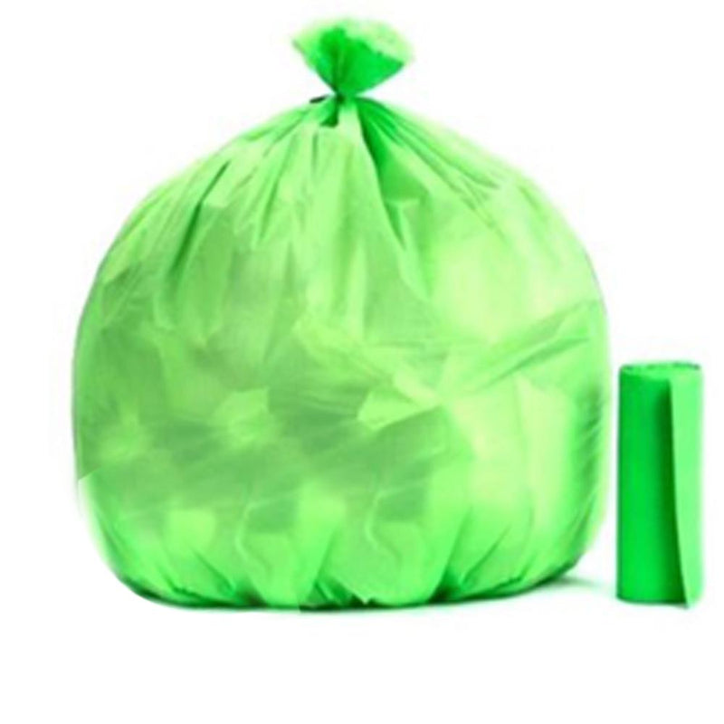 1585 Bio-degradable Eco Friendly Garbage/Trash Bags Rolls (19" x 21") (Green) (Pack of 30)