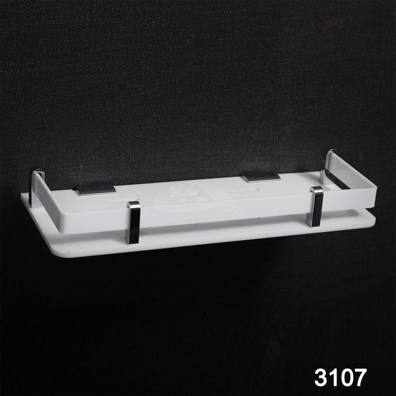 3107 Acrylic Wall Mount Shelf Rack Kitchen and Bathroom Accessories (15X5-inch)