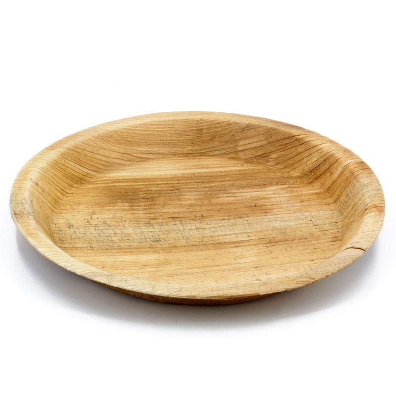 3207 Disposable Round Shape Eco-friendly Areca Palm Leaf Plate (12x12 inch) (pack of 25) - 