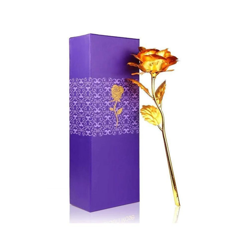 046+879 Effete Festival Gift Combo - Chocolate Coated Roasted Hazelnut 96gm with Golden Rose 10 INCHES with Carry Bag