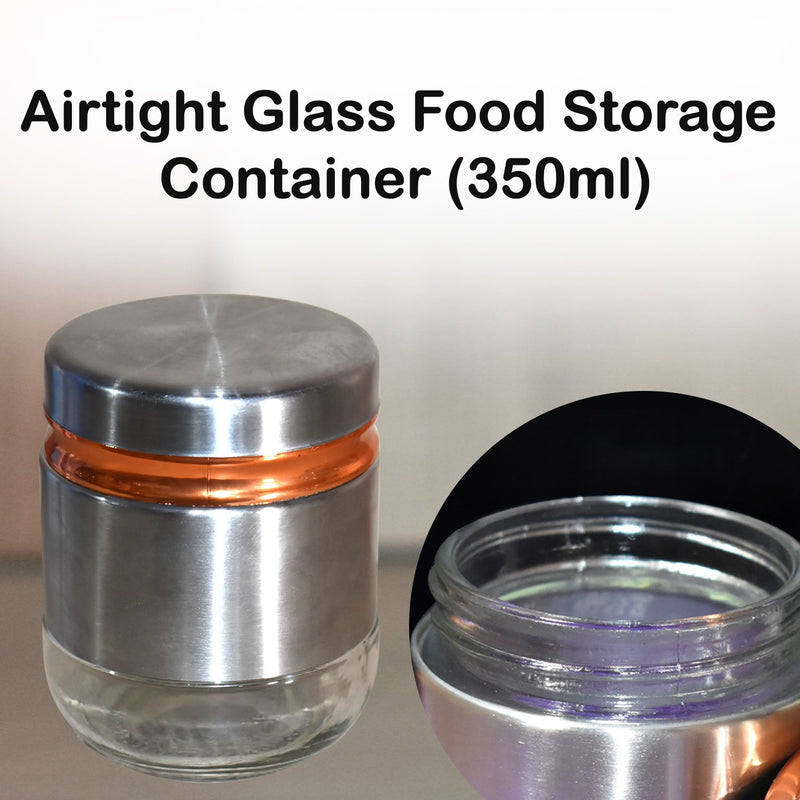 2367 Reusable Airtight Glass Food Storage Container (350ml) - 