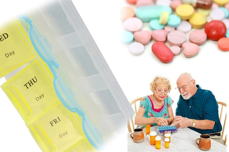 0373 7 Days Medicine Pill Drug Storage Box Case Mini Pillbox Container