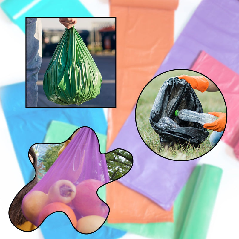 9224 Multi color 3Roll Garbage Bags/Dustbin Bags/Trash Bags 45x60cm 