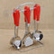 2701 6 Pc SS Serving Spoon With stand used in all kinds of household and kitchen places for holding spoons etc.  